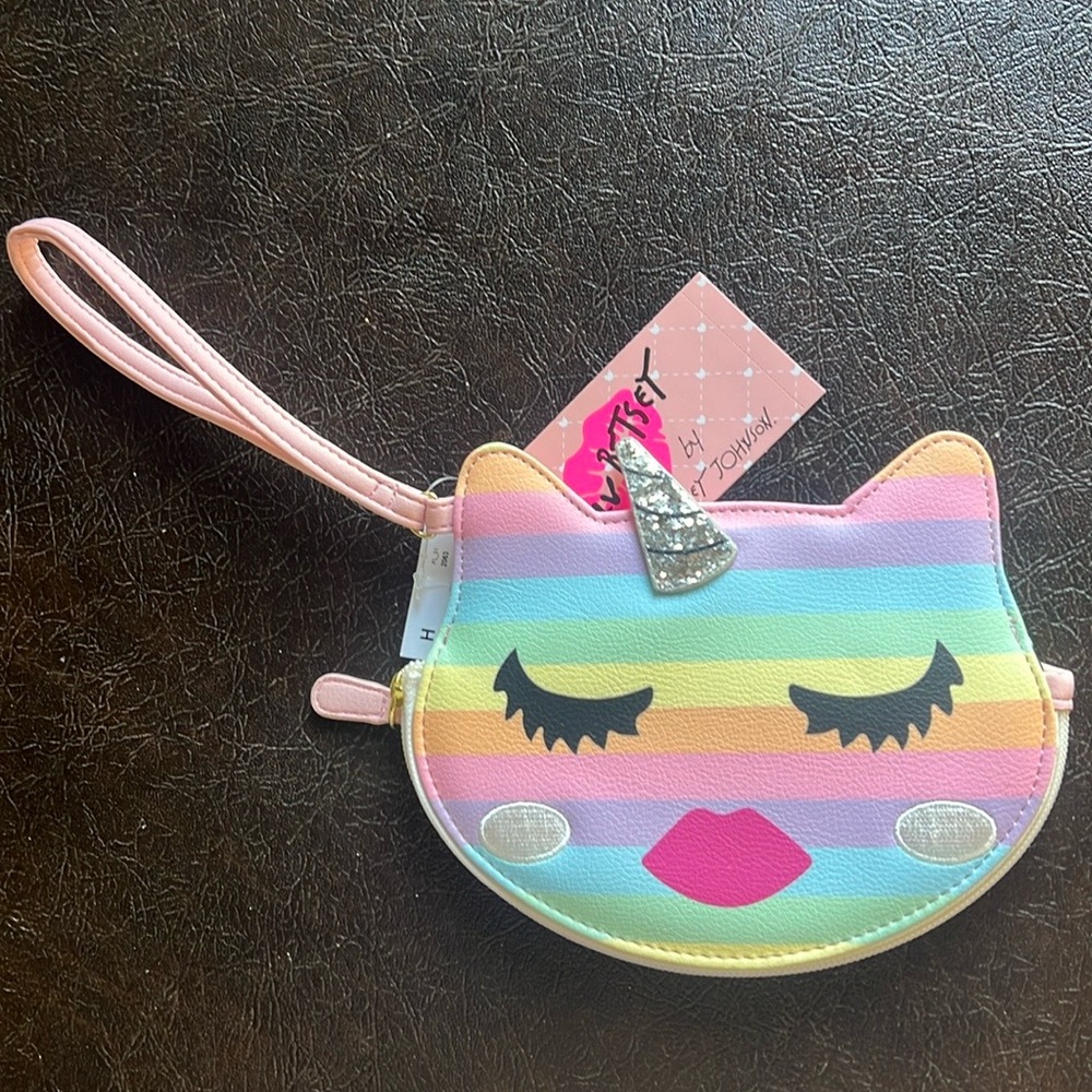 New rainbow unicorn Betsey Johnson Coin Purse - Picture 3 of 4